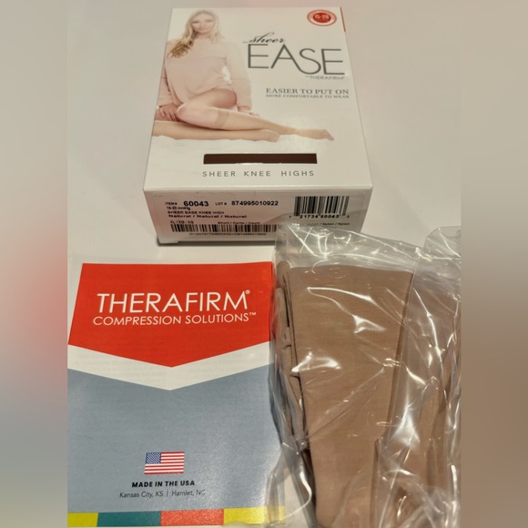 Therafirm Sheer Women 15-20 mmHg Compression KneeHigh SzXL Neutral NIB Retail$50 - Picture 2 of 8